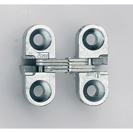 Universal Industrial Soss 3/8" x 1" Light Duty Invisible Hinge for 1/2" to 5/8" Doors Satin Chrome Finish PR 100CUS26D